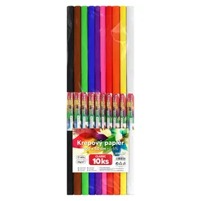 Krepp papír - készlet CLASIC 10 színben mérete 50 x 200 cm